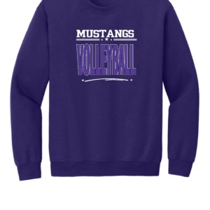 Mustangs Volleyball Logo 1 - Crewneck Sweatshirt