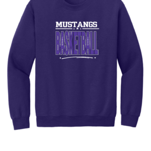 Mustangs Basketball Logo 1 - Crewneck Sweatshirt