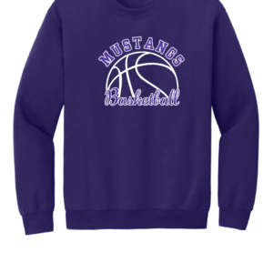 Mustangs Basketball Logo 2 - Crewneck Sweatshirt
