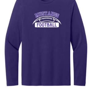 Mustangs Football Logo 2 - Softstyle Long Sleeve Shirt