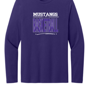 Mustangs Basketball Logo 1 - Softstyle Long Sleeve Shirt