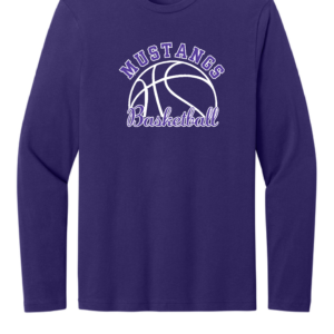 Mustangs Basketball Logo 2 - Softstyle Long Sleeve Shirt