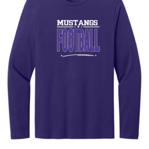 Mustangs Football Logo 1 - Softstyle Long Sleeve Shirt