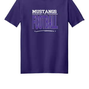 Mustangs Football Logo 1 - Softstyle T-Shirts
