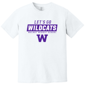 Let's Go Wildcats W - Comfort Colors Heavyweight Ring Spun Tee