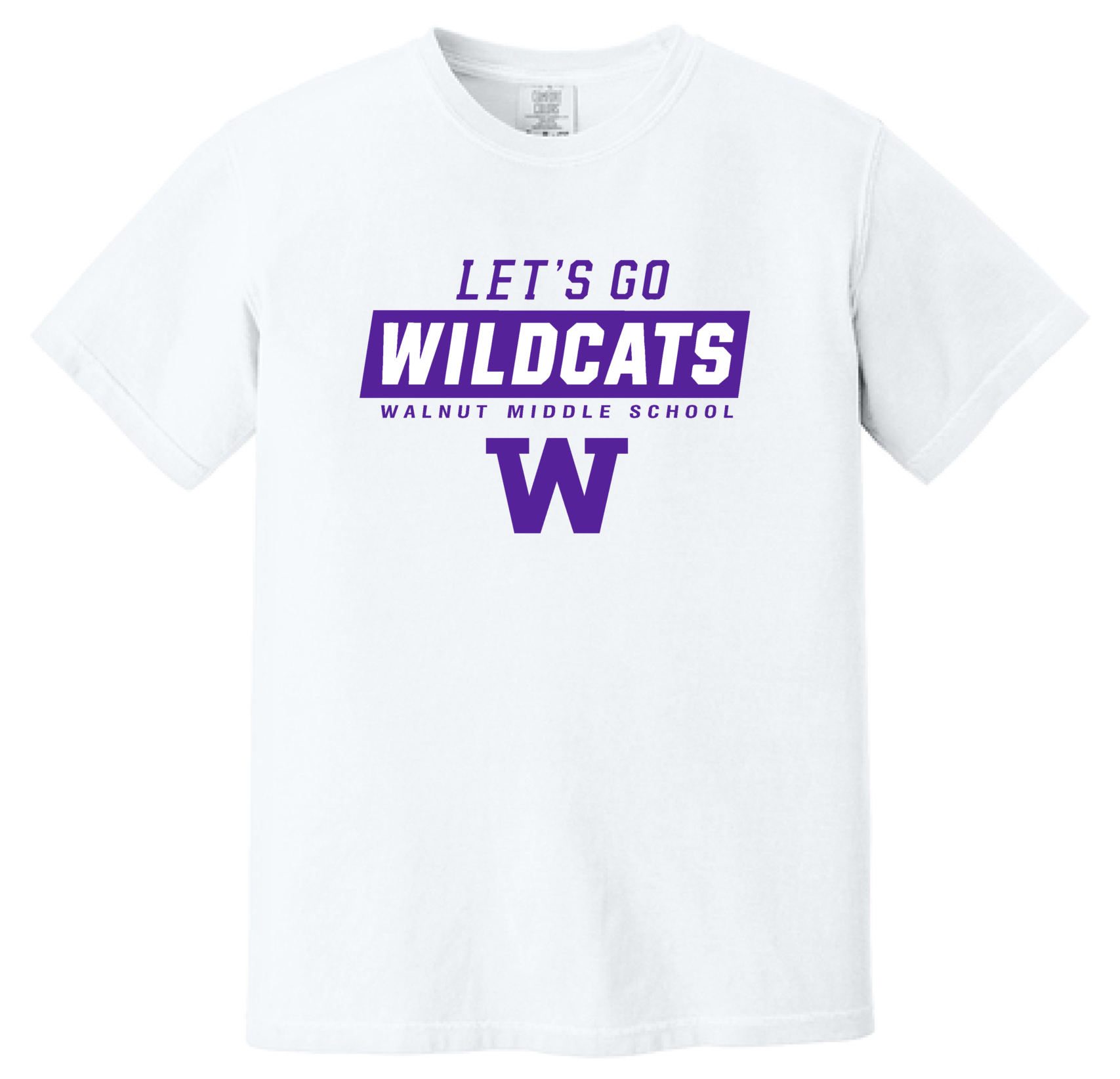 Let's Go Wildcats W - Comfort Colors Heavyweight Ring Spun Tee