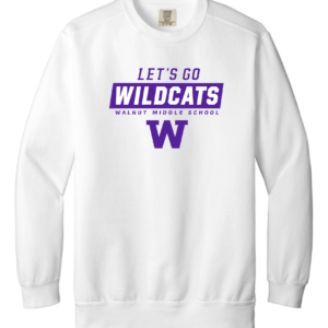 Let's Go Wildcats W - Comfort Colors Ring Spun Crewneck Sweatshirt