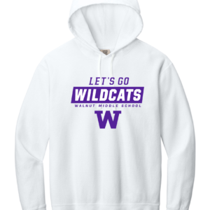 Let's Go Wildcats W - Comfort Colors Lightweight Hooded Sweatshirt