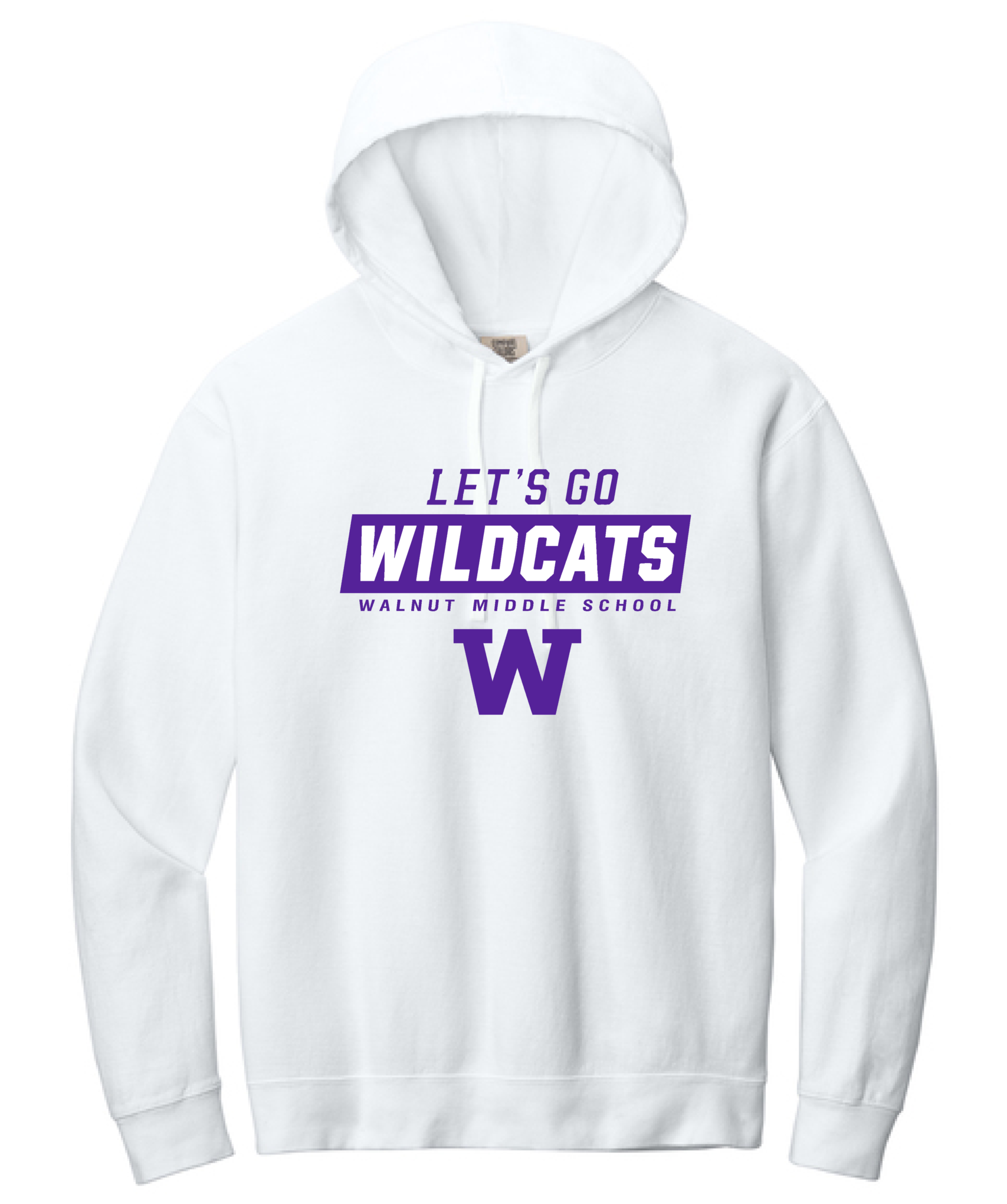 Let's Go Wildcats W - Comfort Colors Lightweight Hooded Sweatshirt