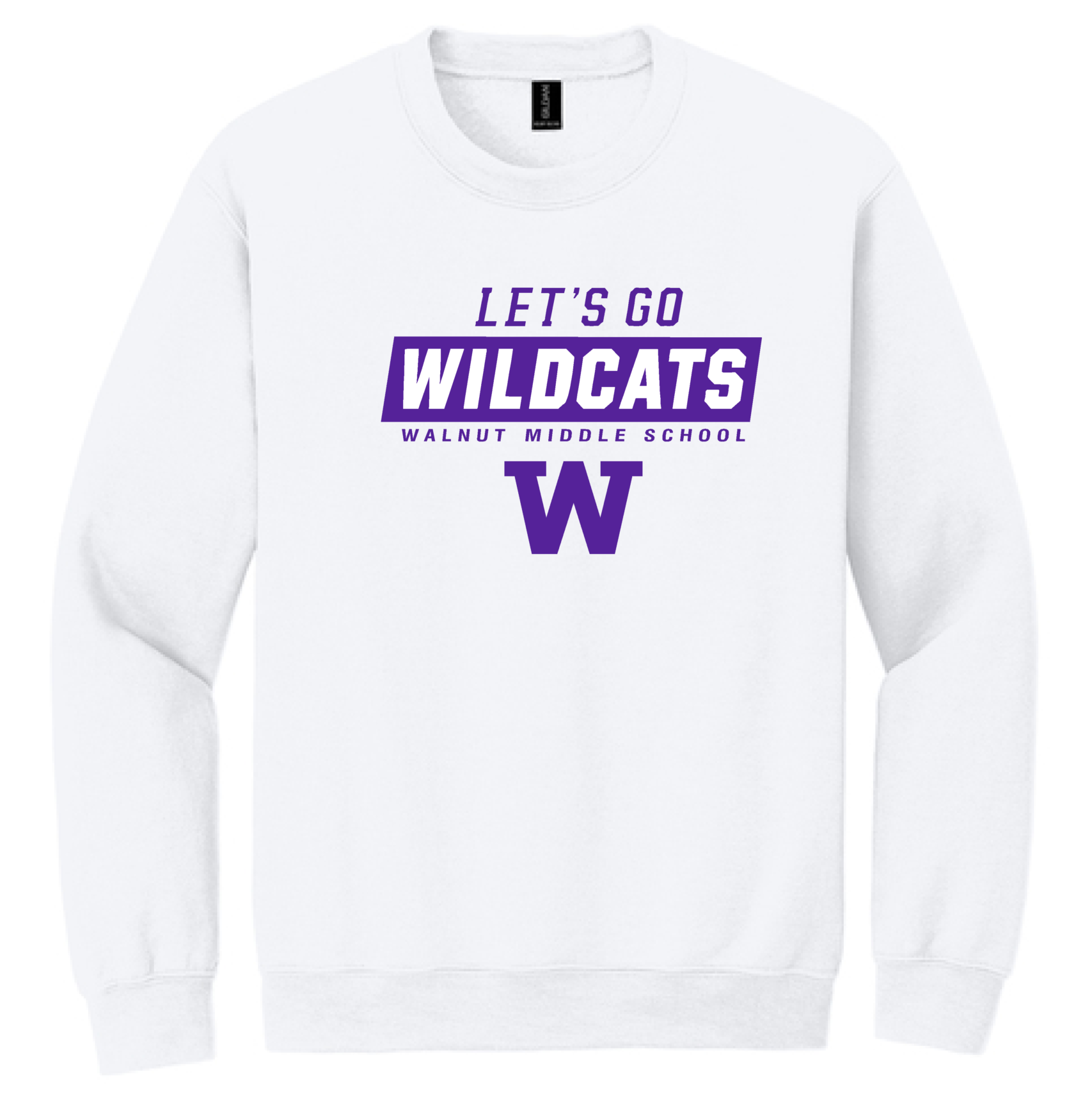 Let’s Go Wildcats W – Gildan Heavy Blend Crewneck Sweatshirt - Image 2