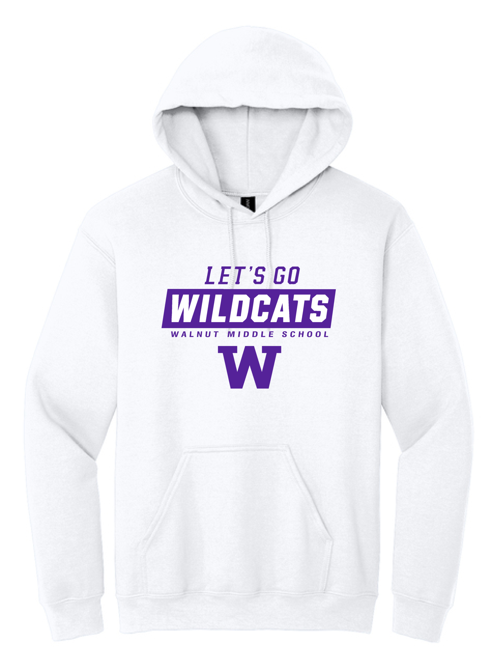 Let's Go Wildcats W - Gildan Heavy Blend Hooded Sweatshirt - Image 2